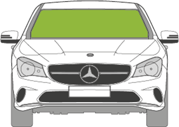 Afbeelding van Voorruit Mercedes CLA-klasse break trapezium sensor/camera (2015-2019) 