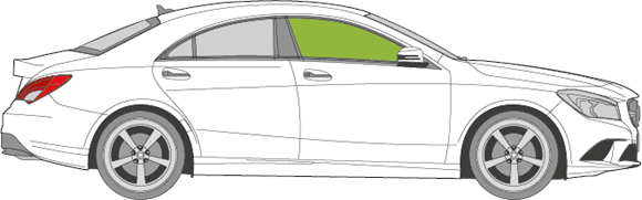Afbeelding van Zijruit rechts Mercedes CLA-klasse coupé