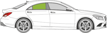 Afbeelding van Zijruit rechts Mercedes CLA-klasse coupé