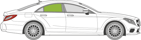 Afbeelding van Zijruit rechts Mercedes CLS coupé