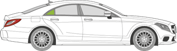 Afbeelding van Zijruit rechts Mercedes CLS coupé