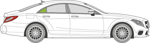 Afbeelding van Zijruit rechts Mercedes CLS coupé