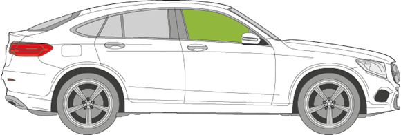 Afbeelding van Zijruit rechts Mercedes GLC coupé