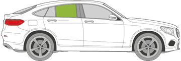 Afbeelding van Zijruit rechts Mercedes GLC coupé