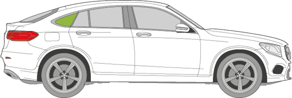 Afbeelding van Zijruit rechts mercedes GLC coupé