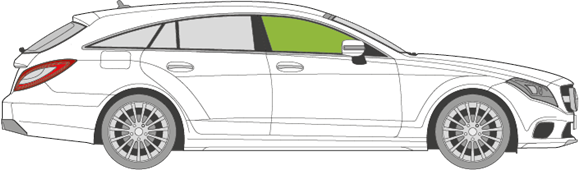 Afbeelding van Zijruit rechts Mercedes CLS break