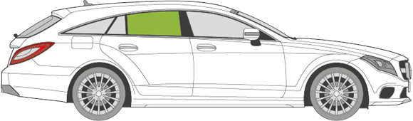 Afbeelding van Zijruit rechts Mercedes CLS break