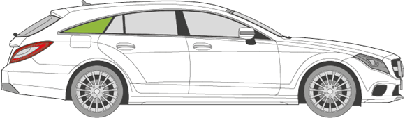 Afbeelding van Zijruit rechts Mercedes CLS break