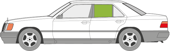 Afbeelding van Zijruit links Mercedes E-klasse sedan 