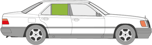 Afbeelding van Zijruit rechts Mercedes E-klasse sedan 