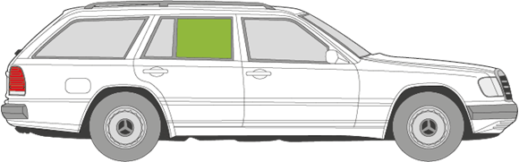 Afbeelding van Zijruit rechts Mercedes E-klasse break 