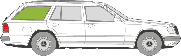 Afbeelding van Zijruit rechts Mercedes E-klasse break 