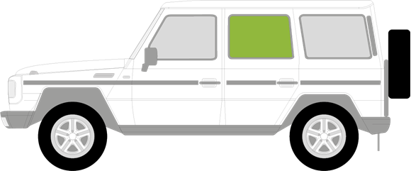 Afbeelding van Zijruit links Mercedes G-klasse 5 deurs off-road