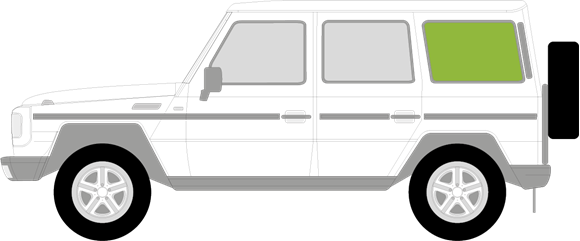 Afbeelding van Zijruit links Mercedes G-klasse 5 deurs off-road