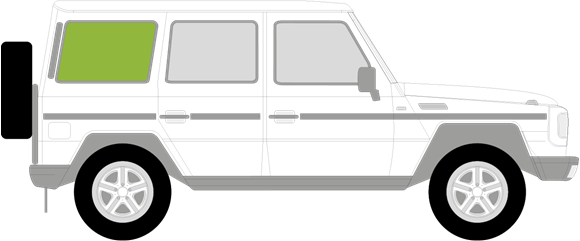 Afbeelding van Zijruit rechts Mercedes G-klasse 5 deurs off-road