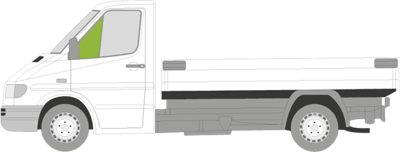 Afbeelding van Zijruit links Mercedes Sprinter (getint)