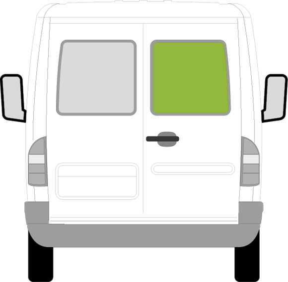 Afbeelding van Achterruit rechts Mercedes Sprinter getint/verwarmd