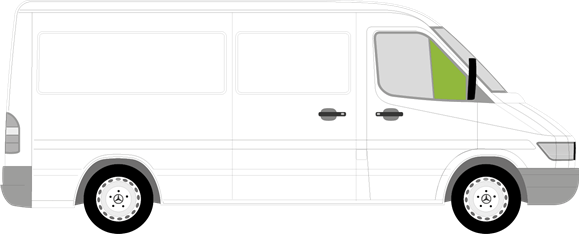 Afbeelding van Zijruit rechts Mercedes Sprinter (getint)