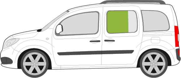 Afbeelding van Zijruit links Mercedes Citan family van (beweegbaar)