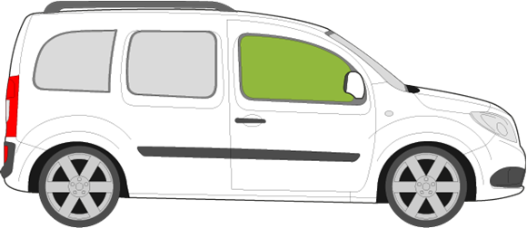 Afbeelding van Zijruit rechts Mercedes Citan family van