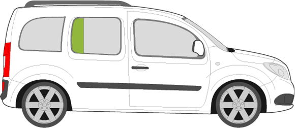 Afbeelding van Zijruit rechts Mercedes Citan family van 