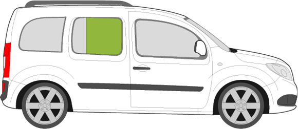 Afbeelding van Zijruit rechts Mercedes Citan family van (beweegbaar)