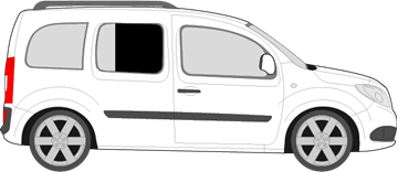 Afbeelding van Zijruit rechts Mercedes Citan family van (DONKER en beweegbaar)