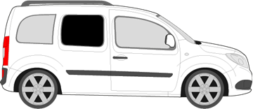 Afbeelding van Zijruit rechts Mercedes Citan family van (DONKER en uitstelbaar)