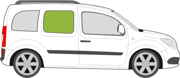 Afbeelding van Zijruit rechts Mercedes Citan family van (UITSTELBAAR)