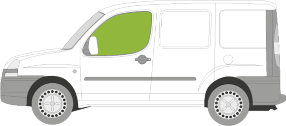 Afbeelding van Zijruit links Fiat Doblo (2006-2010)