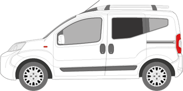 Afbeelding van Zijruit links Fiat Qubo (DONKERE RUIT)