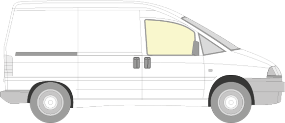 Afbeelding van Zijruit rechts Fiat Scudo (helder)