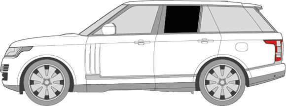 Afbeelding van Zijruit links Land Rover Range Rover  GELAAGD DONKER