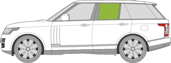 Afbeelding van Zijruit links Land Rover Range Rover  GELAAGD