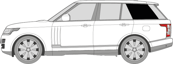 Afbeelding van Zijruit links Land Rover Range Rover DONKER