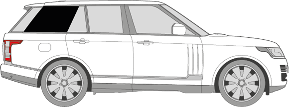 Afbeelding van Zijruit rechts Land Rover Range Rover DONKER