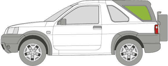 Afbeelding van Zijruit links Land Rover Freelander  uitstelbaar