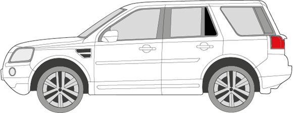 Afbeelding van Zijruit links Land Rover Freelander (DONKERE RUIT)