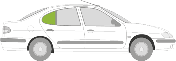 Afbeelding van Zijruit rechts Renault Mégane sedan 
