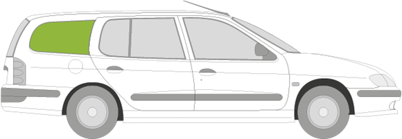Afbeelding van Zijruit rechts Renault Mégane break