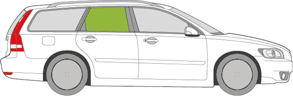 Afbeelding van Zijruit rechts Volvo V50