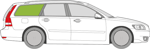 Afbeelding van Zijruit rechts Volvo V50