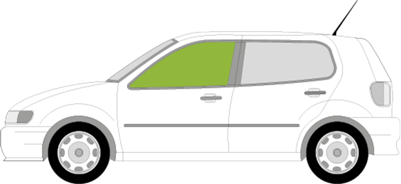 Afbeelding van Zijruit links Volkswagen Polo 5 deurs