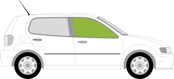 Afbeelding van Zijruit rechts Volkswagen Polo 5 deurs