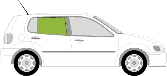 Afbeelding van Zijruit rechts Volkswagen Polo 5 deurs