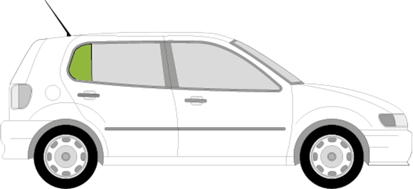 Afbeelding van Zijruit rechts Volkswagen Polo 5 deurs