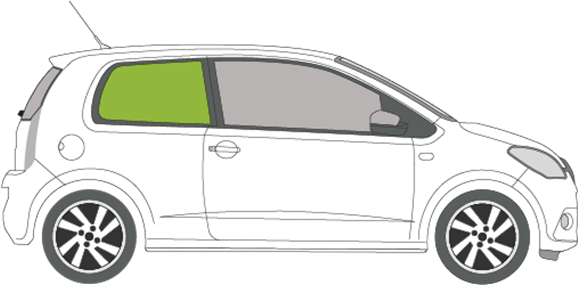 Afbeelding van Zijruit rechts Seat Mii 3 deurs