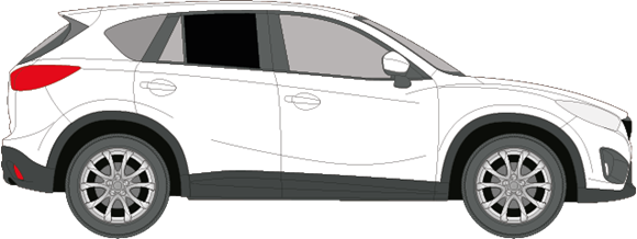 Afbeelding van Zijruit rechts Mazda CX-5 (DONKERE RUIT)