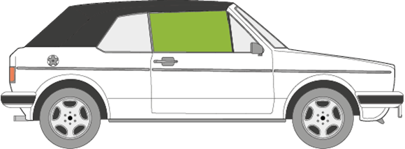 Afbeelding van Zijruit rechts Volkswagen Golf Cabrio