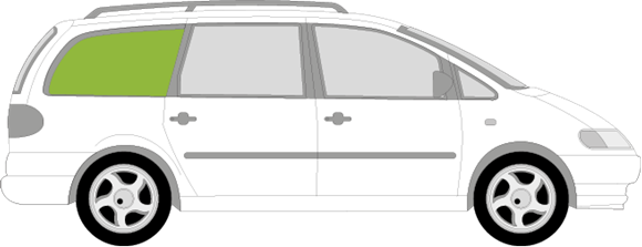 Afbeelding van Zijruit rechts Seat Alhambra (UITSTELBAAR)